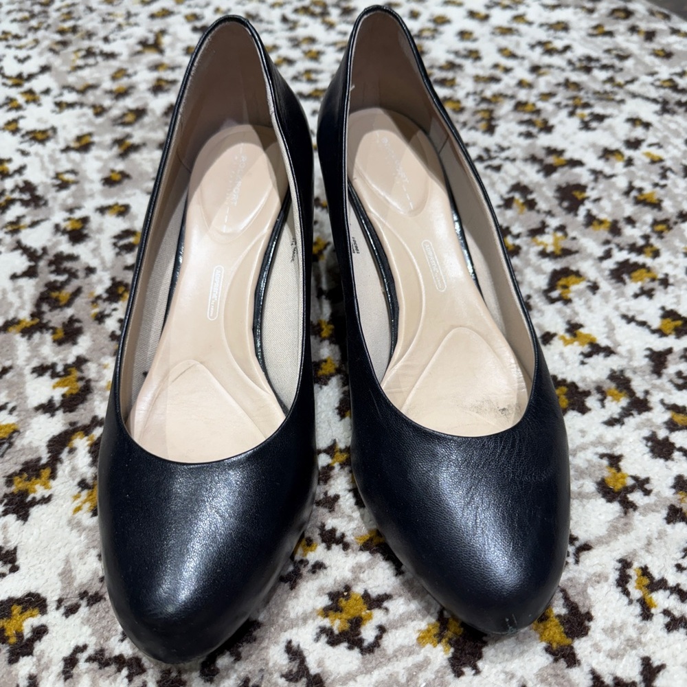 Rockport Classic Black Leather Heels